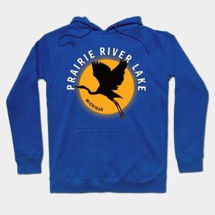 Prairie River Lake in Michigan Heron Sunrise Hoodie